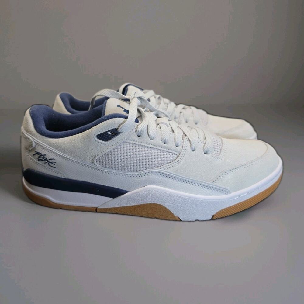 Size 10 - Air Jordan Flight Court Neutral Grey Midnight Navy Gum